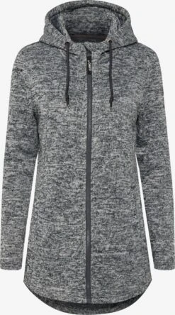 OXMO Outdoorjacken Fleecejacke Kaira Frauen Dunkelgrau