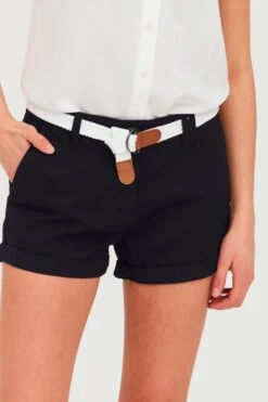 OXMO Shorts Regular Chinoshorts Channet Frauen Schwarz -OXMO Verkaufs-Shop d515414131554eccb08d8bdcf8d8153c