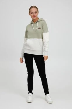 OXMO Hoodies Sweatshirt Frauen Graumeliert / Pastellgrün -OXMO Verkaufs-Shop d99d8d1a9a82079546e40d0ad41b0a79