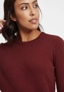 OXMO Feinstrickpullover Strickpullover Sarah Frauen Rot / Weinrot -OXMO Verkaufs-Shop da4a1f6b01adcc32e1ac7858838430eb