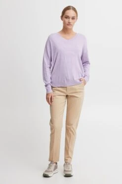 OXMO Feinstrickpullover Pullover Frauen Lila -OXMO Verkaufs-Shop dae057b68a6036d99de8898ee08035ad