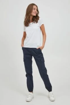OXMO Cargohosen Tapered Cargohose Frauen Blaumeliert 8 OXMO Cargohosen Tapered Cargohose Frauen Blaumeliert -OXMO Verkaufs-Shop db9ce35e64c4c2e1769899c3ca18ea9a