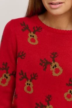 OXMO Pullover Strickpullover Christel Frauen Rot -OXMO Verkaufs-Shop dd21a820d8927851116c4b09063d64f1