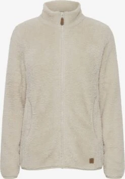 OXMO Sweatjacken Kapuzensweatshirtjacke Frauen Beige