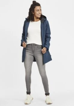 OXMO Übergangsjacken Regenjacke Janina Frauen Blau -OXMO Verkaufs-Shop e12e5035d0cd859e63c284add44f1ead