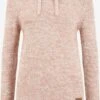 OXMO Kapuzenpullover Strickpullover Philia Frauen Pink