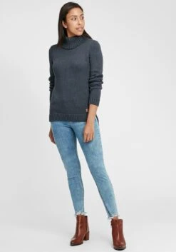 OXMO Pullover Rollkragenpullover OXPIA Frauen Blau -OXMO Verkaufs-Shop e2ad3cddfffbdd632fa8784c34447f86