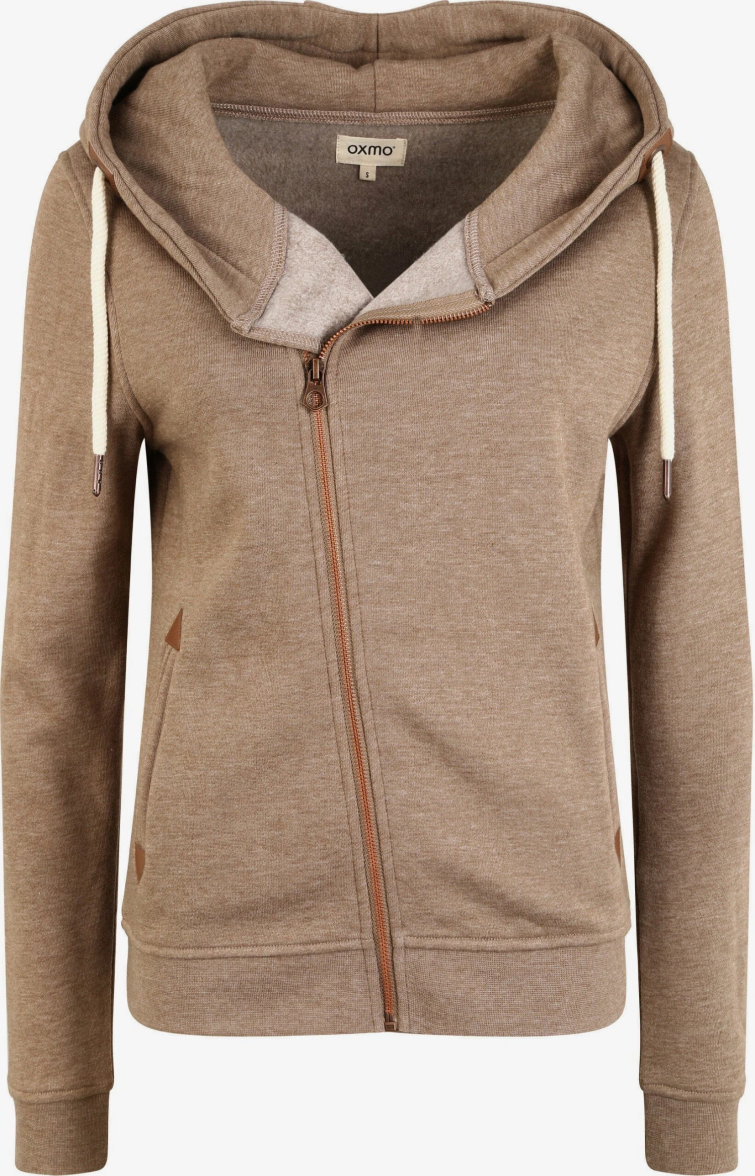 OXMO Sweatjacken Sweatjacke Vicky Frauen Beige / Braun 1 OXMO Sweatjacken Sweatjacke Vicky Frauen Beige / Braun