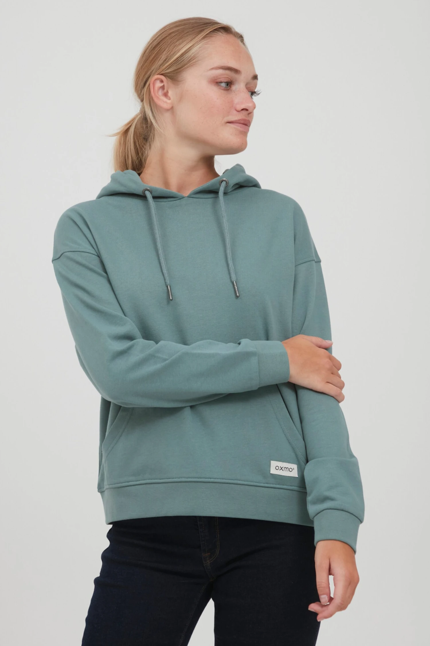 OXMO Pullover Kapuzenpullover Greta Frauen Grün 2 OXMO Pullover Kapuzenpullover Greta Frauen Grün – Bild 2