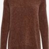 OXMO Basic Pullover Pullover Elvina Frauen Rostbraun