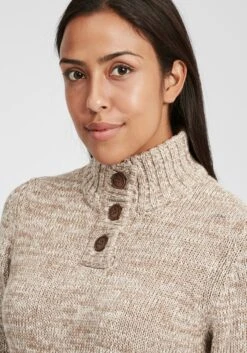 OXMO Rollkragenpullover Strickpullover Philicita Frauen Beige -OXMO Verkaufs-Shop e8f084d1fa4929c5340435e3d07f6cf2