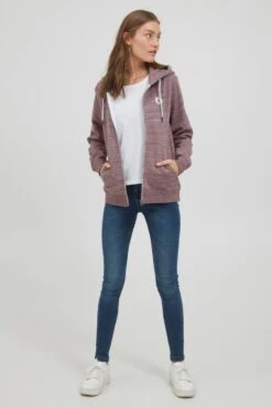 OXMO Sweatjacken Kapuzensweatjacke HELNA Frauen Braunmeliert -OXMO Verkaufs-Shop ea32f05e81b96a96d046ebb084e9033e
