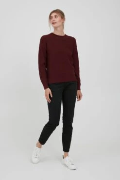 OXMO Feinstrickpullover Pullover Dotta Frauen Bordeaux -OXMO Verkaufs-Shop ea813c354ec18ab34cf6806571fbaa07