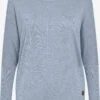 OXMO Pullover Strickpullover Herdis Frauen Blau