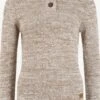 OXMO Rollkragenpullover Strickpullover Philicita Frauen Beige