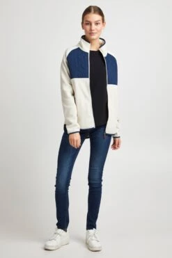 OXMO Sweatjacken Sweatjacke MALIN Frauen Beige / Dunkelblau 8 OXMO Sweatjacken Sweatjacke MALIN Frauen Beige / Dunkelblau -OXMO Verkaufs-Shop ee5e38a916db50bc8d729a146e747c94