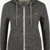 OXMO Sweatjacken Sweatjacke Celia Frauen Grau