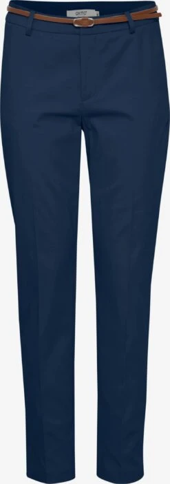 OXMO Stoffhosen Tapered Hose Frauen Blau