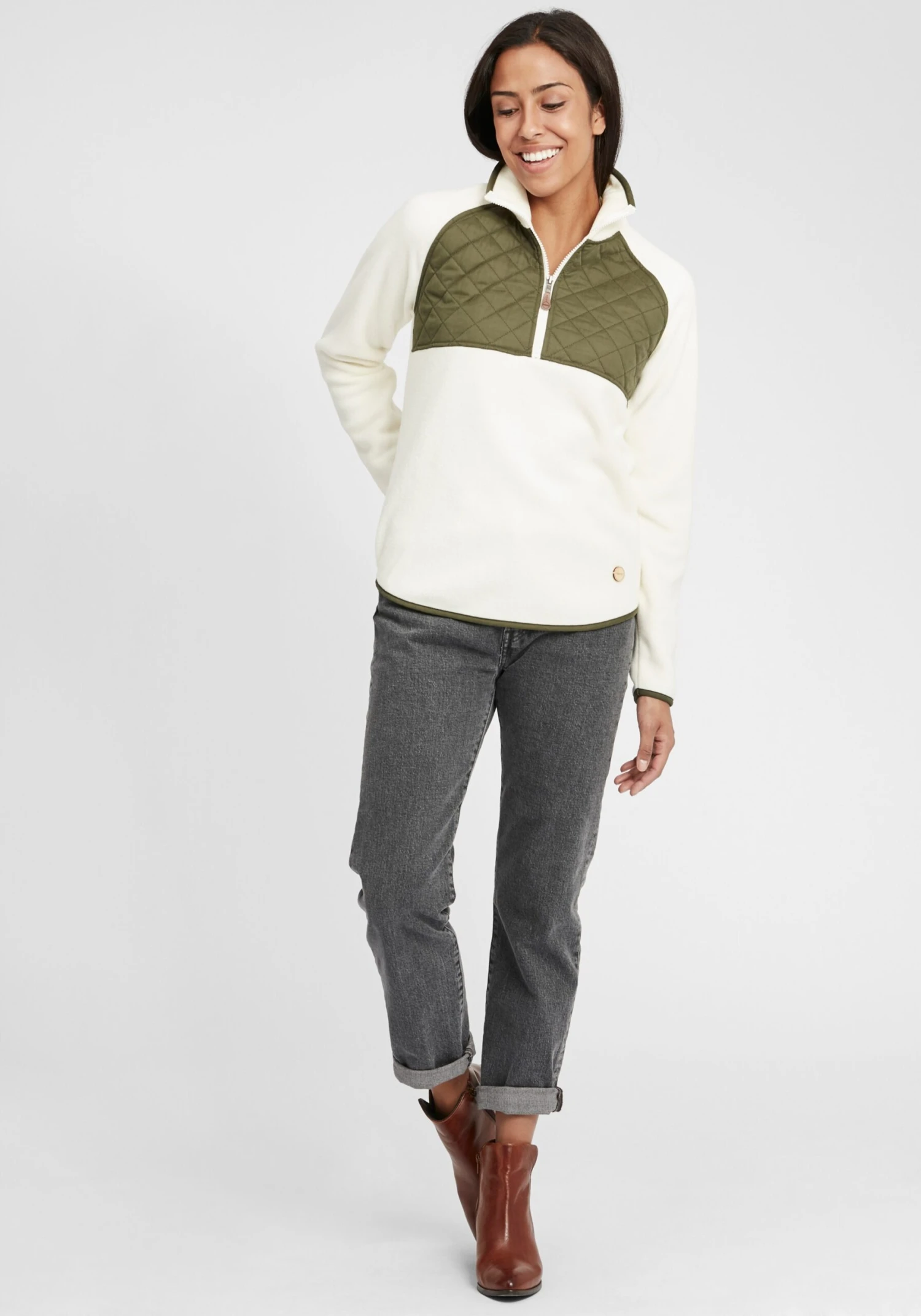 OXMO Übergangsjacken Sweatshirt Malita Frauen Beige 3 OXMO Übergangsjacken Sweatshirt Malita Frauen Beige – Bild 3