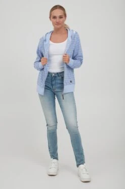 OXMO Sweatjacken Kapuzensweatjacke VENDELA Frauen Hellblau -OXMO Verkaufs-Shop f1efc64580d639ad9f787f4c46a8f144