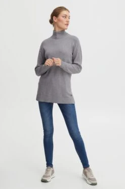 OXMO Pullover Strickpullover Ratina Frauen Graumeliert -OXMO Verkaufs-Shop f2e87abc3578f6340c75340b82db36fc