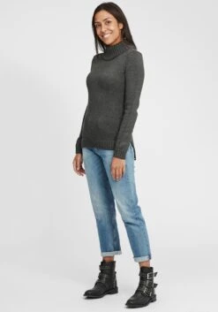 OXMO Pullover Rollkragenpullover OXPIA Frauen Grau -OXMO Verkaufs-Shop f2f1356519b388c761446e191f18b3fb