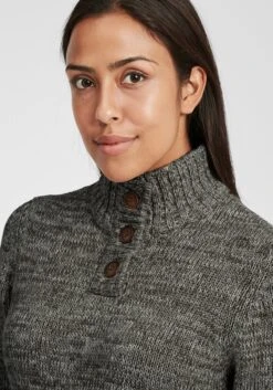 OXMO Rollkragenpullover Strickpullover Philicita Frauen Schwarz -OXMO Verkaufs-Shop f509dbe481a03da1055f194c3257b590