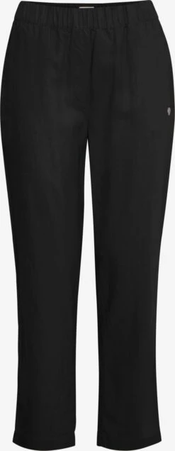 OXMO Stoffhosen Loosefit Leinenhose Frauen Schwarz