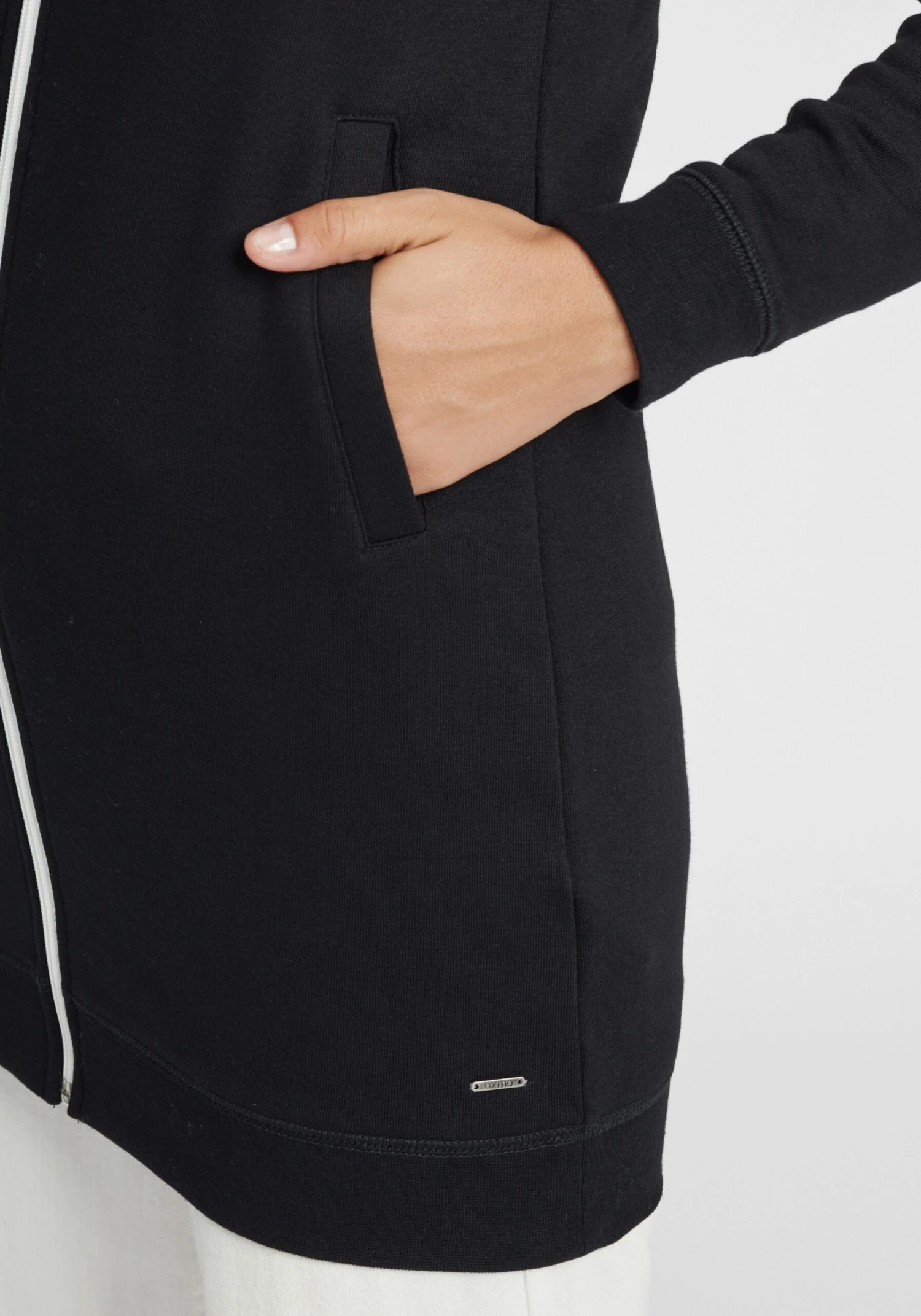 OXMO Sweatjacken Kapuzensweatjacke Olinda Frauen Schwarz 6 OXMO Sweatjacken Kapuzensweatjacke Olinda Frauen Schwarz – Bild 6