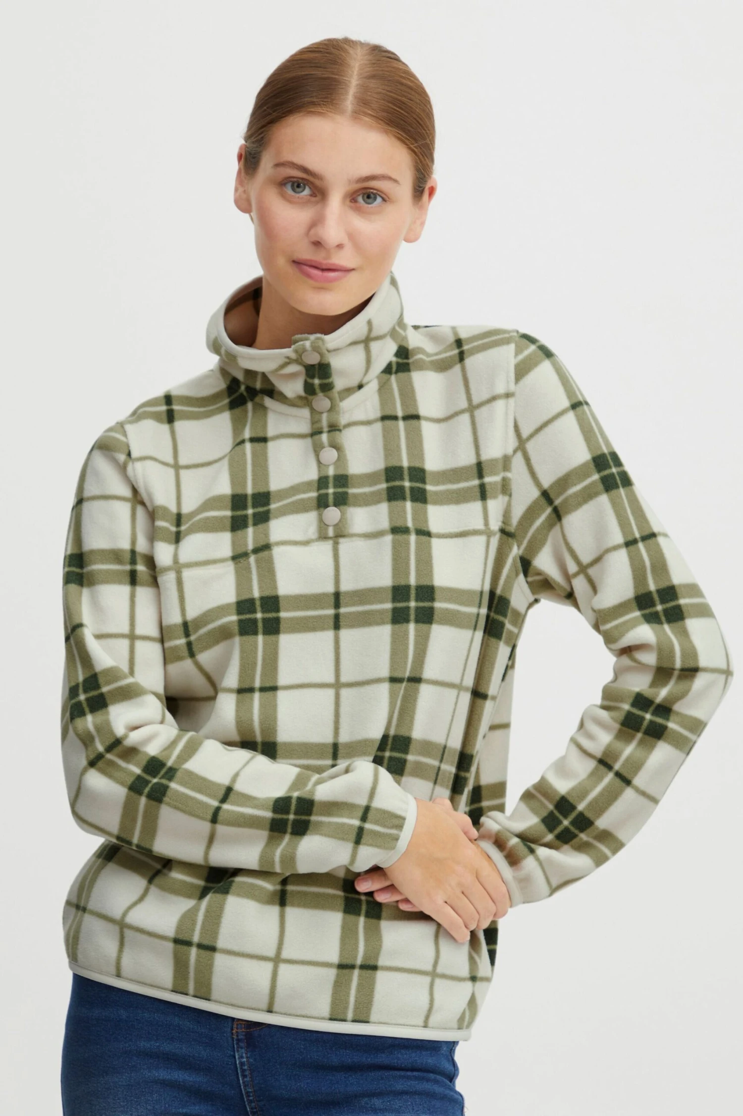 OXMO Outdoorjacken Outdoorjacke CHINNE Frauen Beige / Grün 2 OXMO Outdoorjacken Outdoorjacke CHINNE Frauen Beige / Grün – Bild 2