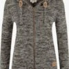 OXMO Strickjacken Strickjacke Philadelphia Frauen Grau