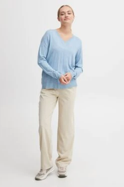 OXMO Feinstrickpullover Pullover Frauen Pastellblau -OXMO Verkaufs-Shop f9e65854f73012ef5813a02894585b54