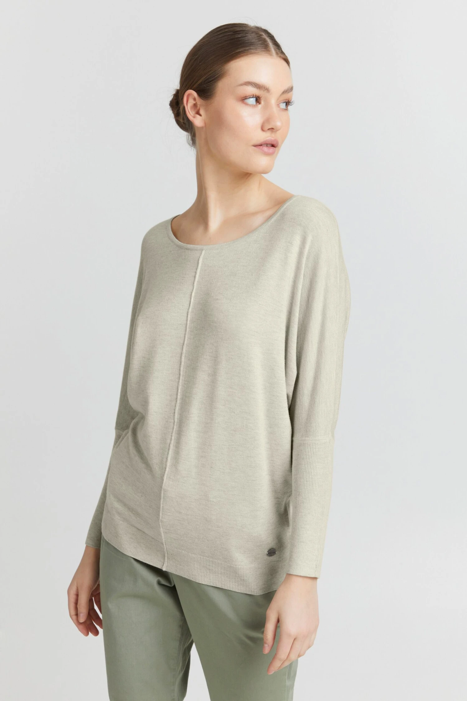 OXMO Pullover Strickpullover Herdis Frauen Hellgrau 2 OXMO Pullover Strickpullover Herdis Frauen Hellgrau – Bild 2