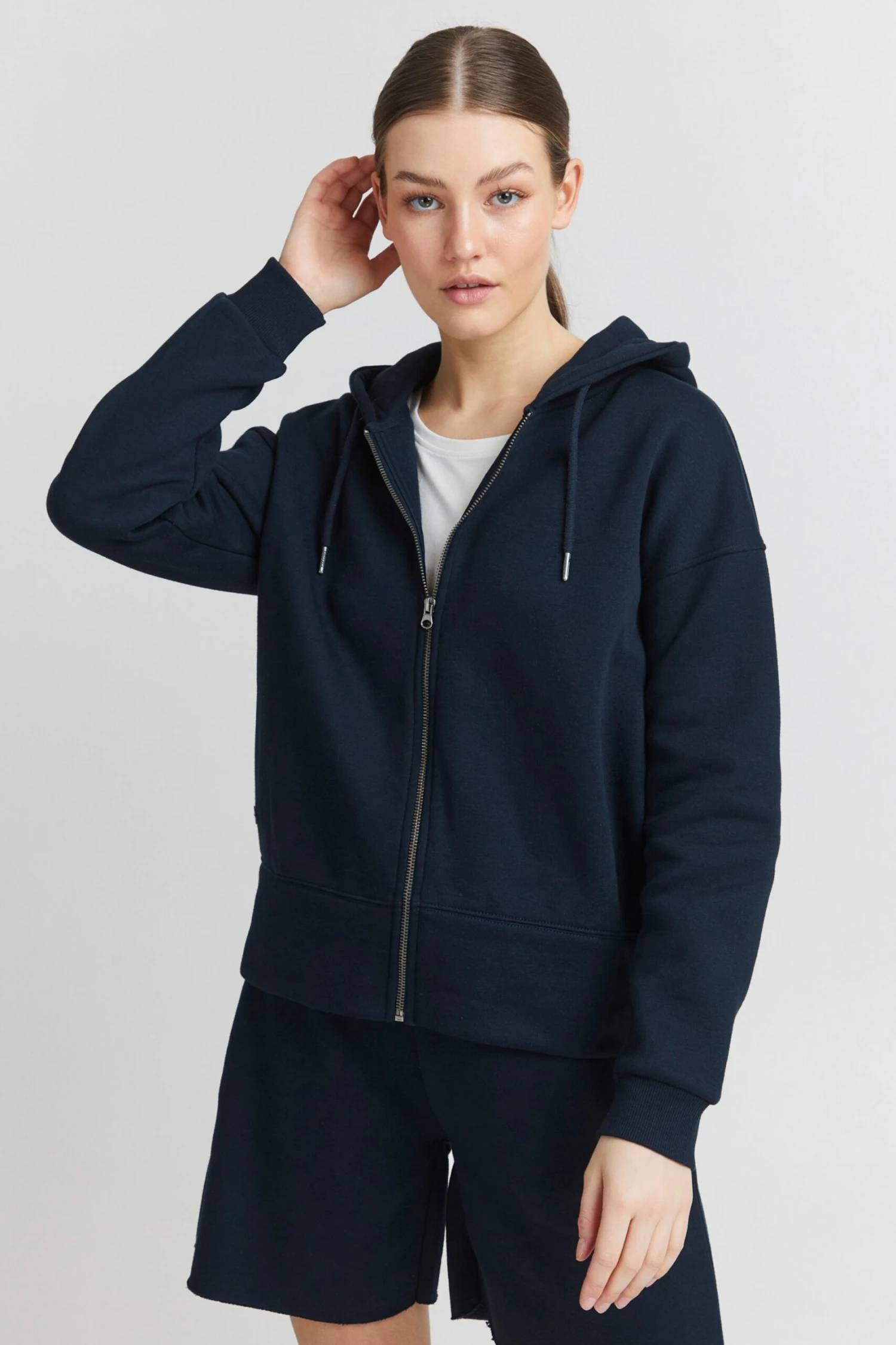OXMO Sweatjacken Sweatjacke Frauen Navy 2 OXMO Sweatjacken Sweatjacke Frauen Navy – Bild 2
