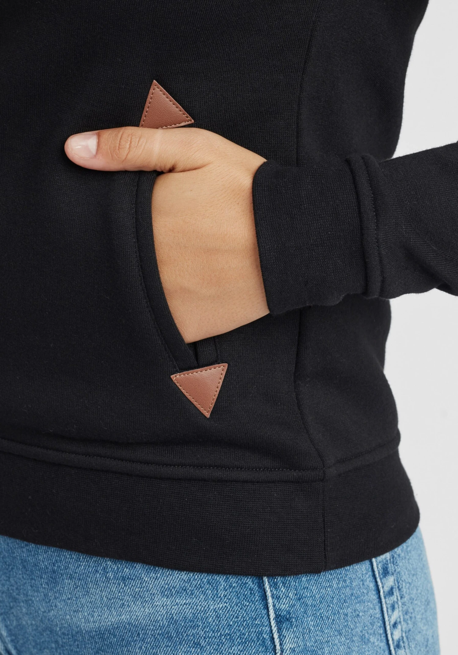 OXMO Sweatjacken Kapuzensweatjacke Vicky Zip-Hood Frauen Schwarz 6 OXMO Sweatjacken Kapuzensweatjacke Vicky Zip-Hood Frauen Schwarz – Bild 6