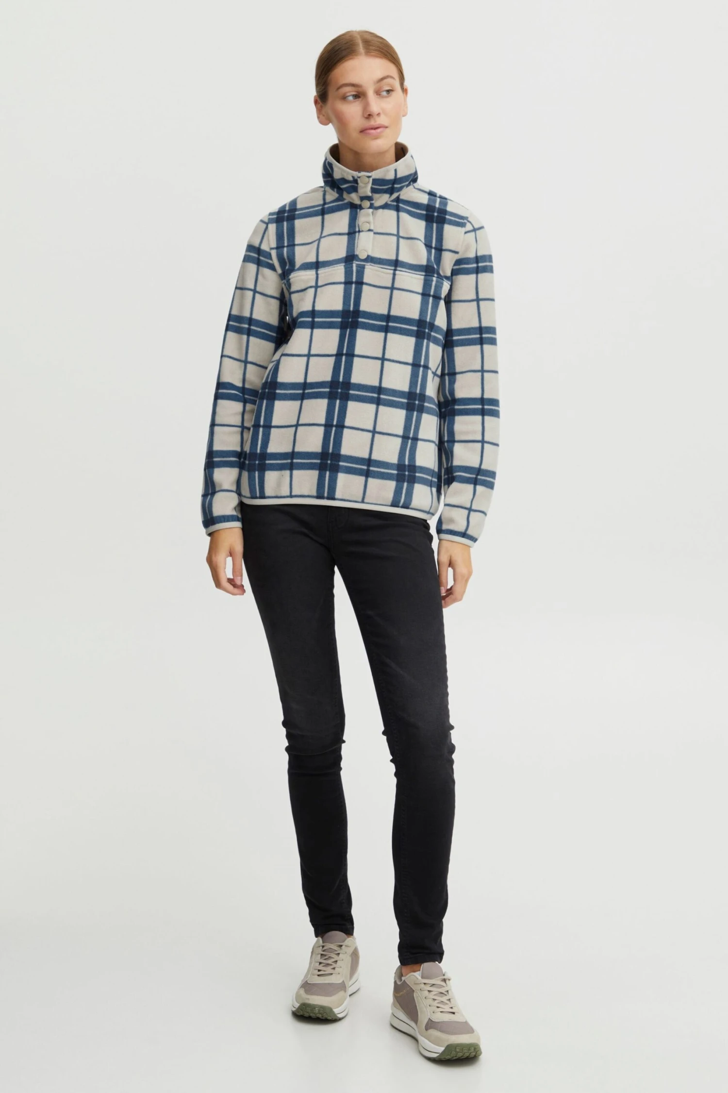 OXMO Outdoorjacken Outdoorjacke CHINNE Frauen Beige / Blau 4 OXMO Outdoorjacken Outdoorjacke CHINNE Frauen Beige / Blau – Bild 4