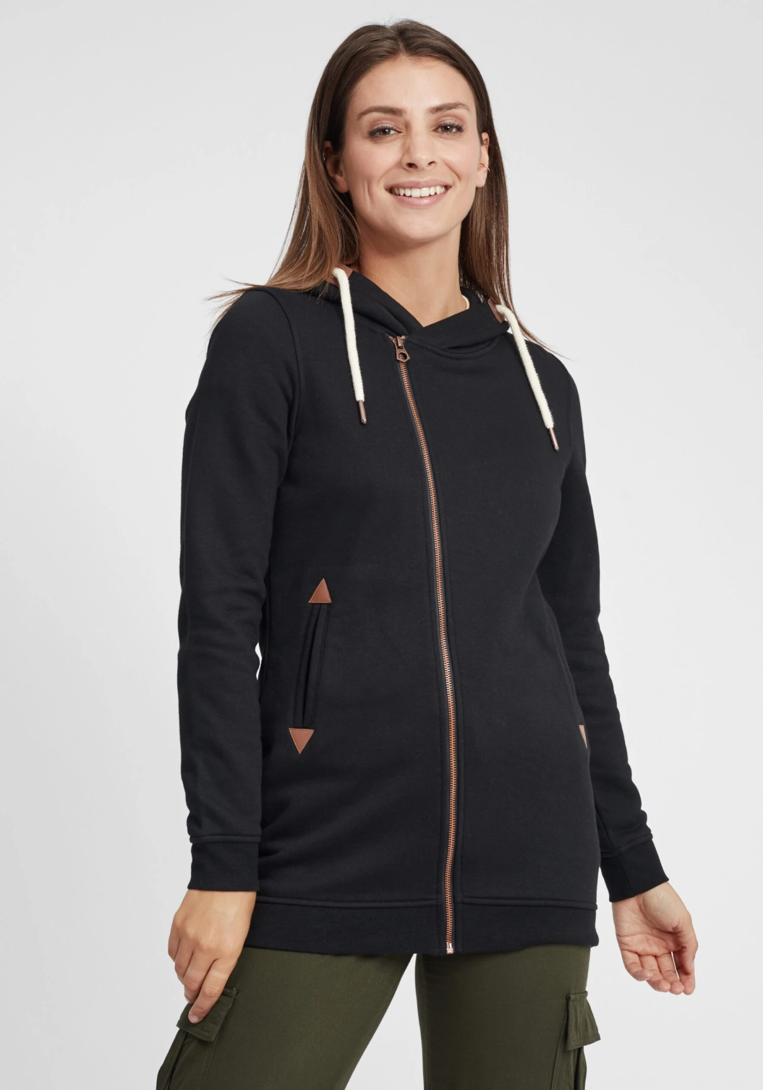 OXMO Sweatjacken Sweatjacke Vicky Frauen Schwarz 2 OXMO Sweatjacken Sweatjacke Vicky Frauen Schwarz – Bild 2